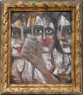 102329 HERMAN GOLO OIL ON BOARD MULTIPLE FACES