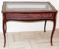 121377 LOUIS XV STYLE MAHOGANY VITRINE WBRONZE ORMOLU