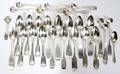 121360 AMERICAN COIN SILVER SPOONS 28 MID 19TH C