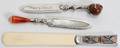 121430 EDWARDIAN AGATE BOOKMARKS  PAPER KNIFE