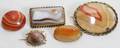 121422 AGATE BROOCHES EARLY 20TH CENTURY FIVE