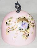 121407 VICTORIAN PINK SATIN GLASS DOME LATE 19TH C