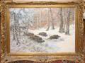 120313 RICHARD FEUSSNER OIL WINTER SCENE WBOAR