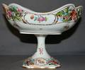 110324 SCHUMANN DRESDEN PAINTED PORCELAIN COMPOTE