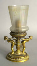 American gilt bronze table lamp