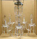 Cut glass 5arm chandelier