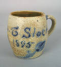 Reading Pennsylvania stoneware mug 19th c