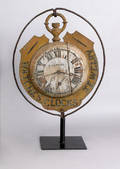 Painted wood and iron Watches Clocks Jewelry trade sign late 19th c