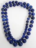 122417 LAPIS LAZULI BLUE BEAD NECKLACE WSPACERS