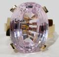 122407 22 CT KUNZITE OVAL RING