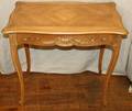 122403 CARVED DISTRESSED PATINA FRUITWOOD SOFA TABLE