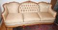 120384 LOUIS XV STYLE WALNUT  UPHOLSTERED SOFA