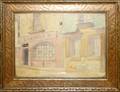 112367 WATERCOLOR SIGNED FRENCH STOREFRONT