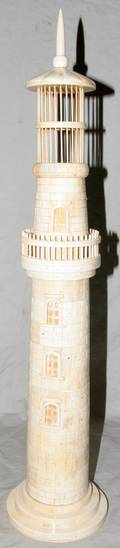 111479 LIGHTHOUSE WITH IVORY LIKE FAADE 20TH C
