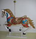 111477 PAINTED FIBERGLASS CAROUSEL HORSE 20TH C