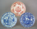 Three historical Staffordshire plates 19th c