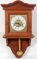 110375 GERMAN EURICH CHERRY WALL CLOCK WITH PENDULUM