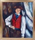 102395 AFTER CEZANNE OIL BOY IN RED VEST