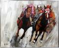 122358 LEE REYNOLDS OIL ON CANVAS 48 X 60 HORSES