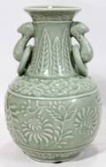 120277 CELADON GREEN PORCELAIN VASE H 9 DIA 6