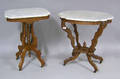Two Victorian marble top tables Provenance The Estate of Anne Brossman Sweigart