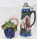 112411 ITALIAN MAJOLICA PITCHER  ATLANTIC STEIN
