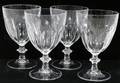 111535 CRYSTAL WATER GOBLETS C 1960 SET OF TWELVE