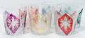 111532 CRYSTAL TUMBLERS MULTI COLOR SET OF TEN