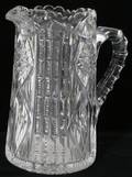 111528 LIBBEY CUT GLASS WATER PITCHER C 1900