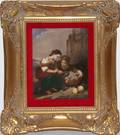 122383 KPM HAND PAINTED PORCELAIN PLAQUE 7 X 6