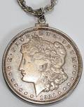 121550 1921 SILVER DOLLAR ON A CHAIN