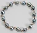 121549 GRAY BAROQUE PEARL BRACELET