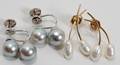 121547 PEARL EARRINGS TWO PAIRS