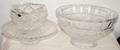112445 CRYSTAL BOWL HEXAGONAL BOWL  CAKE STAND