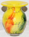 112452 ADAM JABLONSKI HANDBLOWN GLASS VASE H 6