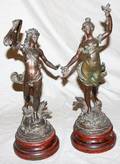 111575 AFTER GUILLEMIN SPELTER SCULPTURES H 18