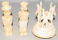 111570 SIMULATED IVORY FIGURES 20TH CY THREE