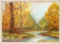 110479 PASTEL PAINTING 16 X 12 12 FALL SCENE