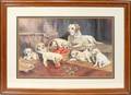 110448 RICHARD BRITTON PRINT HUNTING GOLDEN LABS