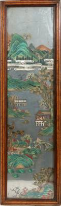 122433 CHINESE REVERSE PAINTED MIRROR BACK PANEL 47