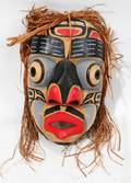 120482 NATIVE AMERICAN WOOD MASK H 12