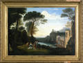 Oil on canvas Italinate landscape 19th c