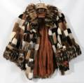 122561 MIN FUR CAPE RACCOON TRIM CUSTOM MADE W 84