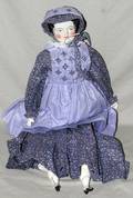 121580 MOLDED CHINAHEAD DOLL C 1900 L 27
