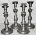 112495 PEWTER CANDLESTICKS 2 PAIRS ANTIQUE H 11