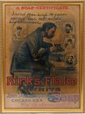 111589 ADVERTISING KIRKS FLAKE SOAP LITHOGRAPH