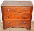 110488 AMERICAN ASH CHEST 19TH C H 32 L 33
