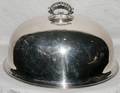 102515 SILVER PLATE TURKEY DOME WITH A BEADED EDGE