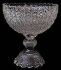 122482 CUT CRYSTAL PUNCH BOWL H 14 12 DIA 13