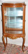 122475 LOUIS XV STYLE MAHOGANY CURIO CABINET H 51